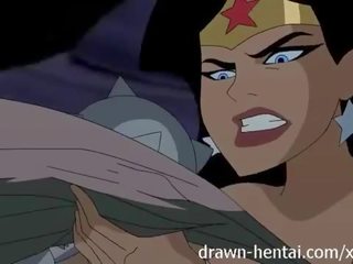 Justice league हेंटाई - दो लड़कियों के लिए batman manhood